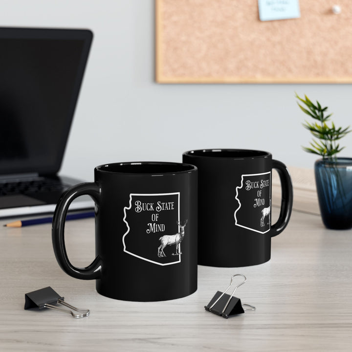 Buck State Of Mind - Black Mug (11oz, 15oz)