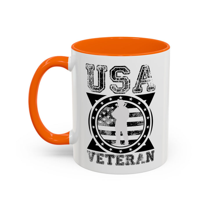 U.S.A. Veteran - Accent Coffee Mug (11, 15oz)