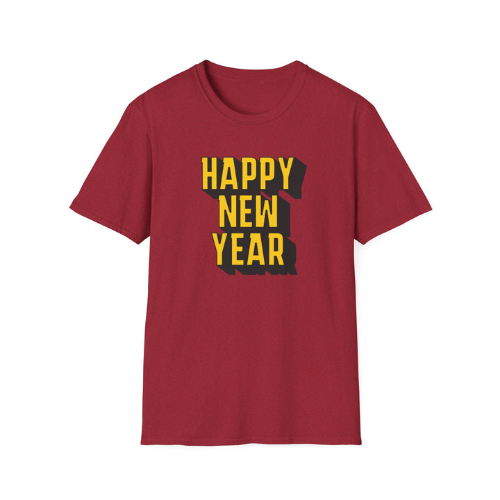 Block Happy New Year - Unisex Softstyle T-Shirt