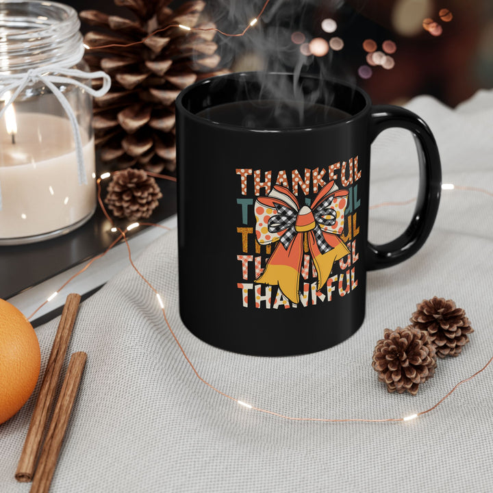 Thankful Bow - Black Mug (11oz, 15oz)