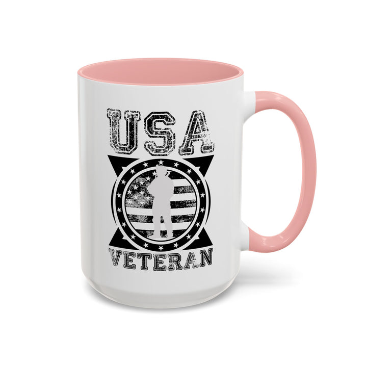 U.S.A. Veteran - Accent Coffee Mug (11, 15oz)