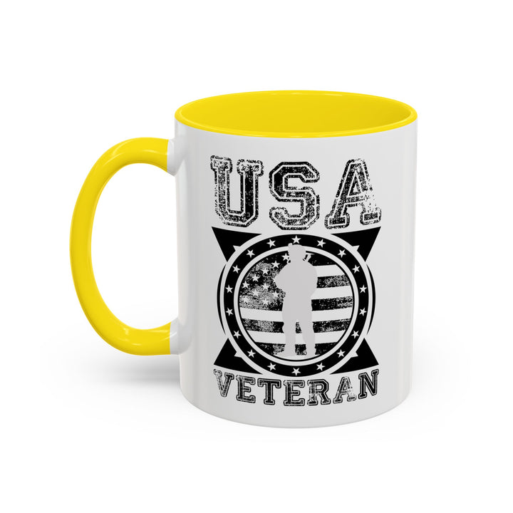 U.S.A. Veteran - Accent Coffee Mug (11, 15oz)