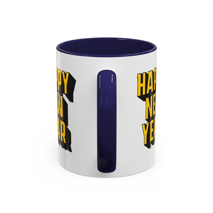 Block Happy New Year - Accent Coffee Mug (11, 15oz)