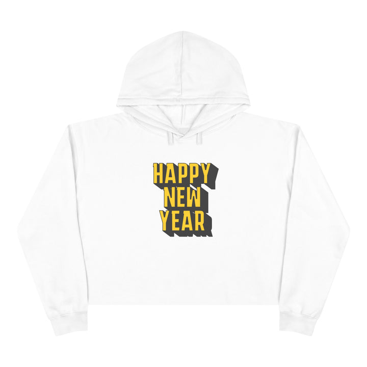 Block Happy New Year - Crop Hoodie
