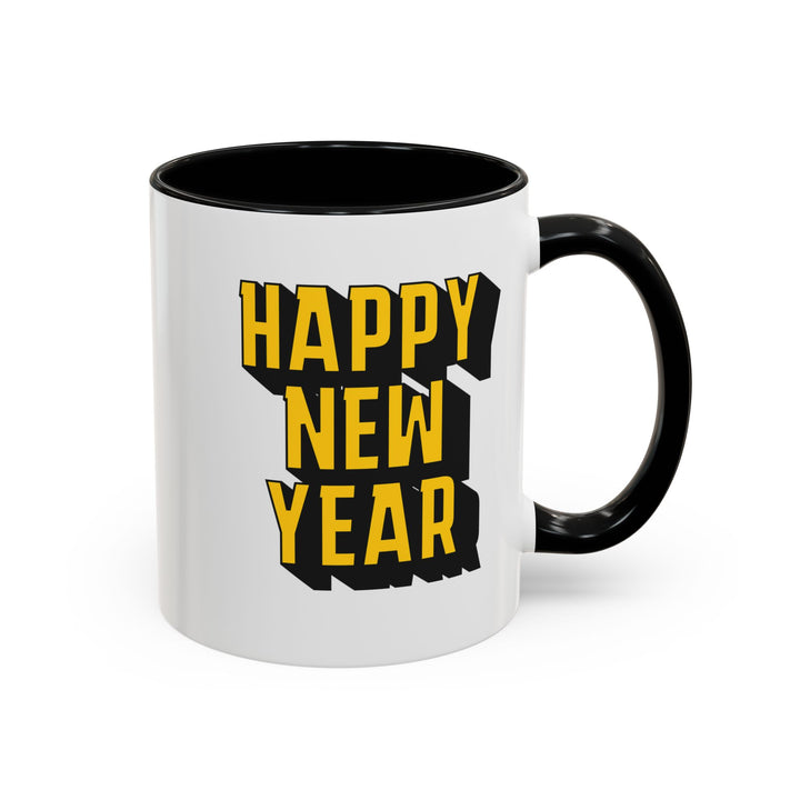 Block Happy New Year - Accent Coffee Mug (11, 15oz)