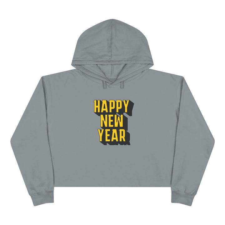 Block Happy New Year - Crop Hoodie