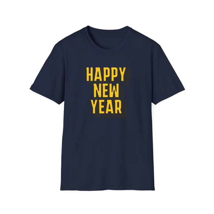 Block Happy New Year - Unisex Softstyle T-Shirt