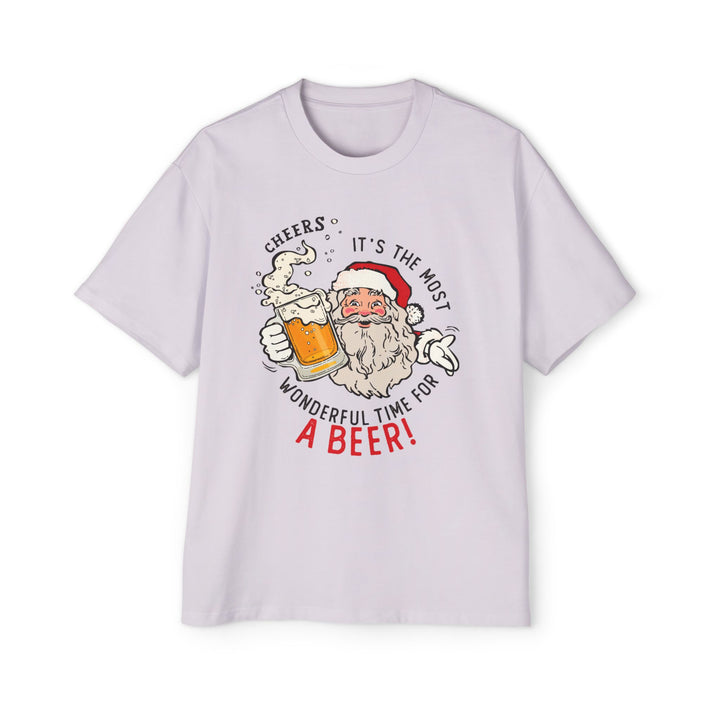 Beer Santa - Men's Heavy Oversized Tee