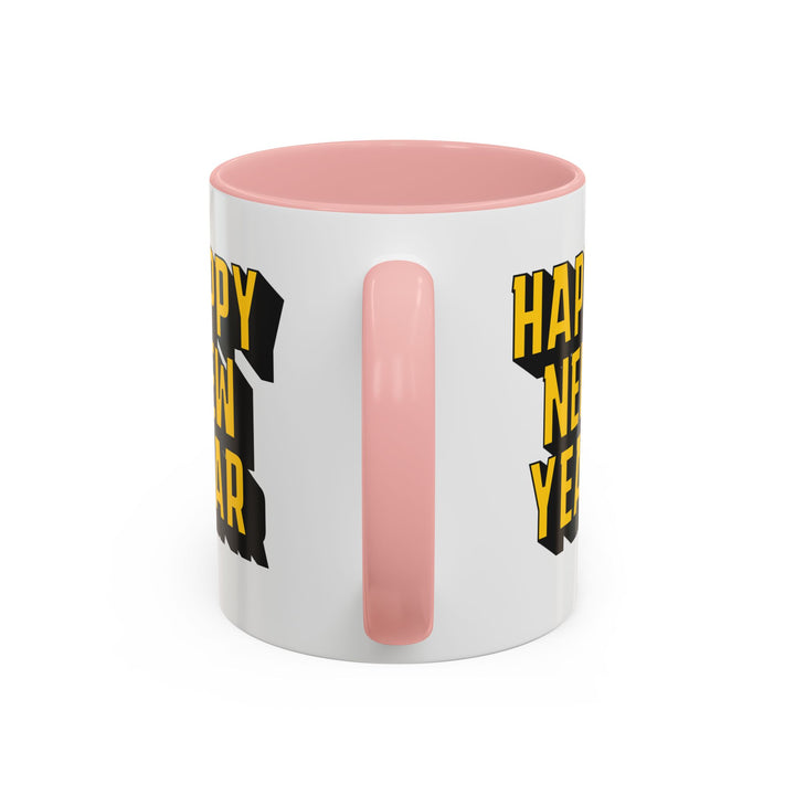 Block Happy New Year - Accent Coffee Mug (11, 15oz)