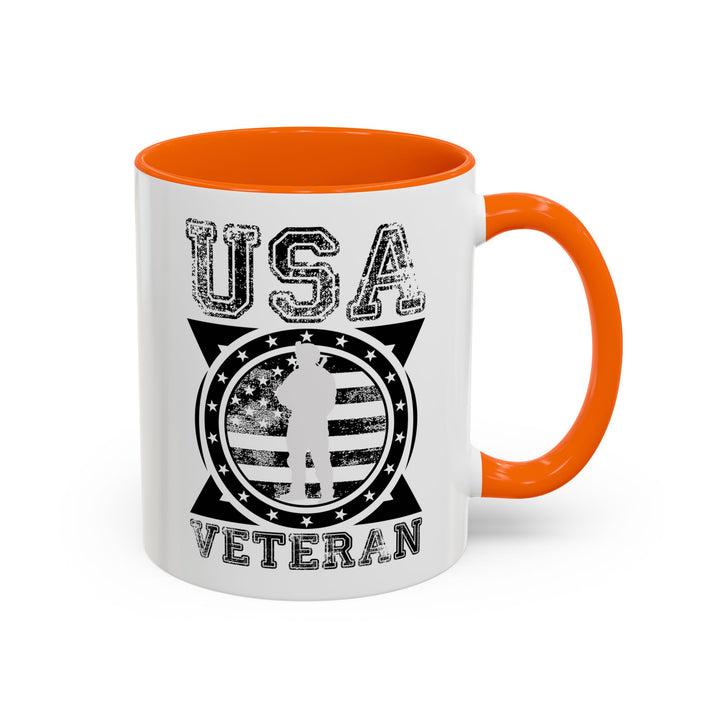 U.S.A. Veteran - Accent Coffee Mug (11, 15oz)