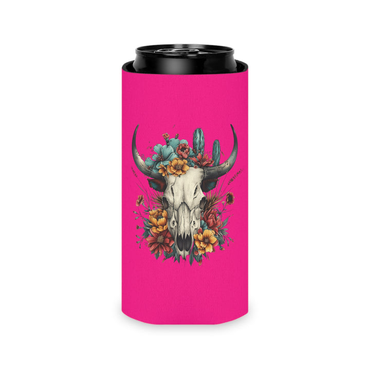 Bright And Flowery Skull - Can Cooler