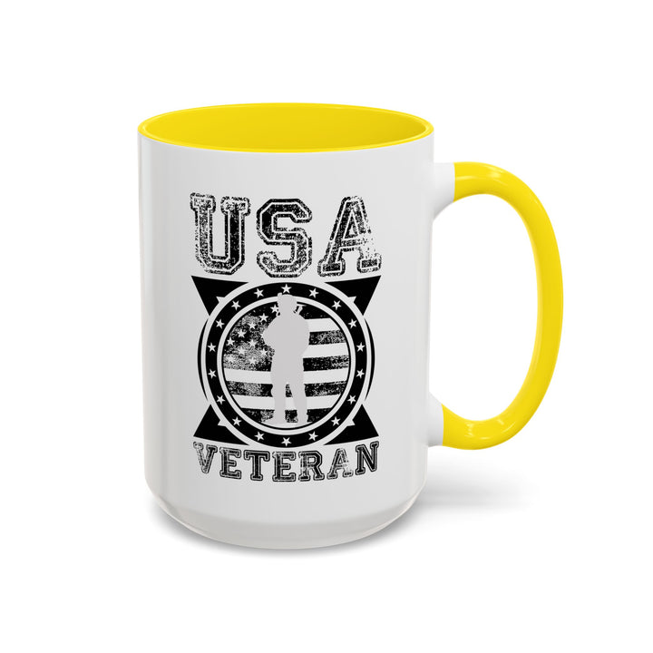 U.S.A. Veteran - Accent Coffee Mug (11, 15oz)