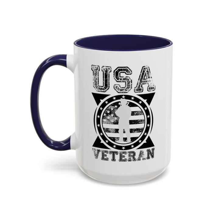 U.S.A. Veteran - Accent Coffee Mug (11, 15oz)