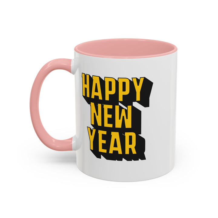 Block Happy New Year - Accent Coffee Mug (11, 15oz)