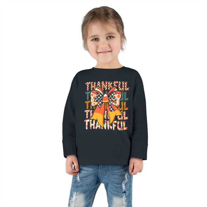 Thankful Bow - Toddler Long Sleeve Tee