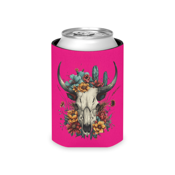 Bright And Flowery Skull - Can Cooler