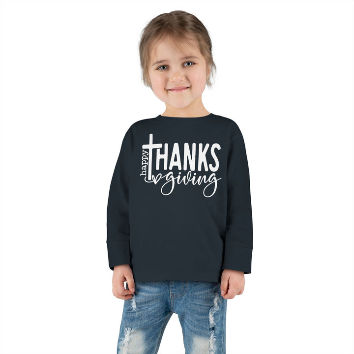 Thanksgiving Cross - Toddler Long Sleeve Tee