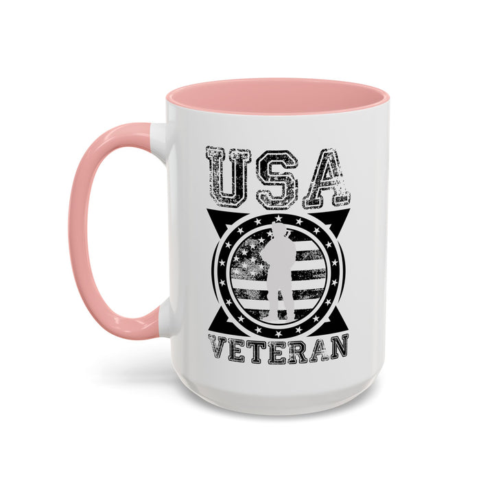 U.S.A. Veteran - Accent Coffee Mug (11, 15oz)