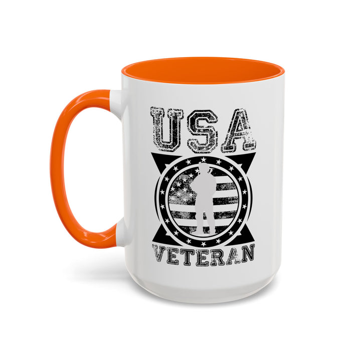 U.S.A. Veteran - Accent Coffee Mug (11, 15oz)