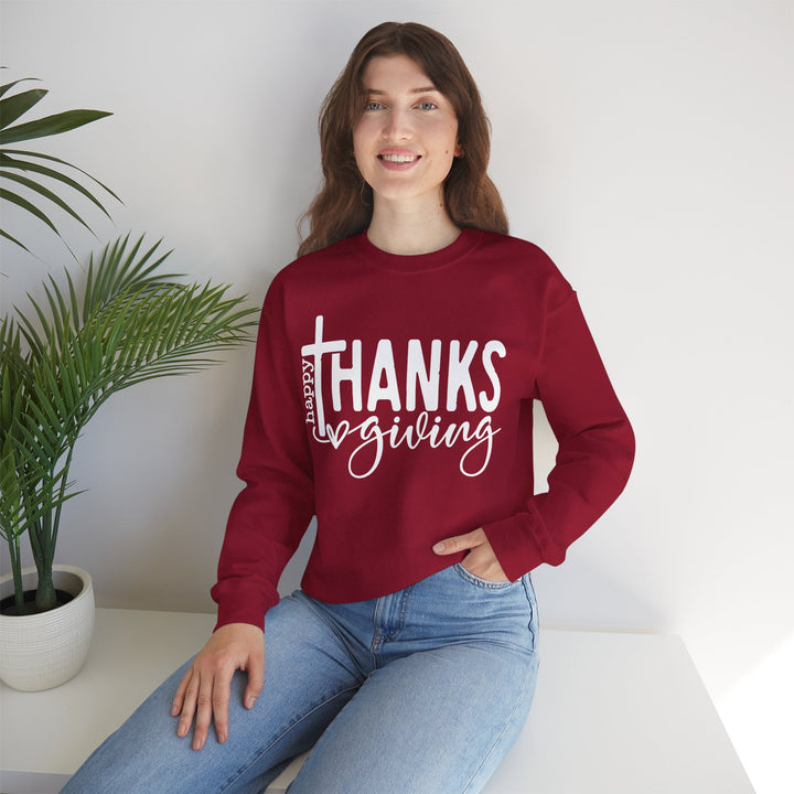 Thanksgiving Cross - Unisex Heavy Blend™ Crewneck Sweatshirt
