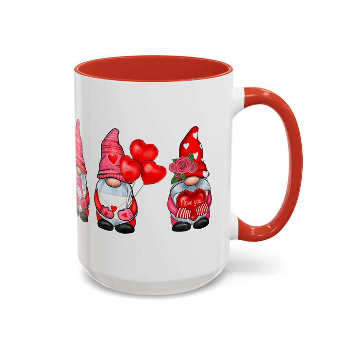 Valentine Gnomes - Accent Coffee Mug (11, 15oz)