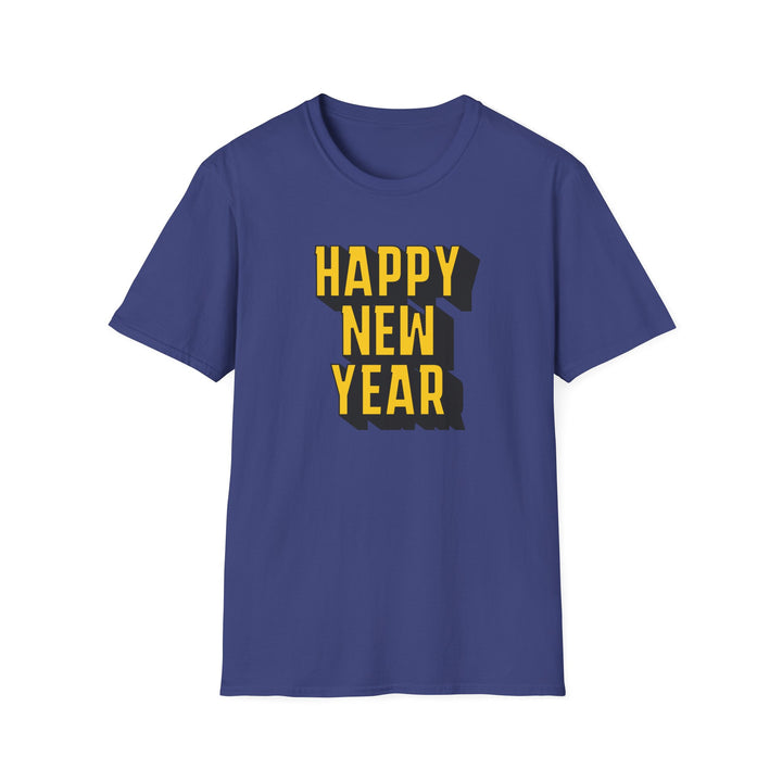 Block Happy New Year - Unisex Softstyle T-Shirt