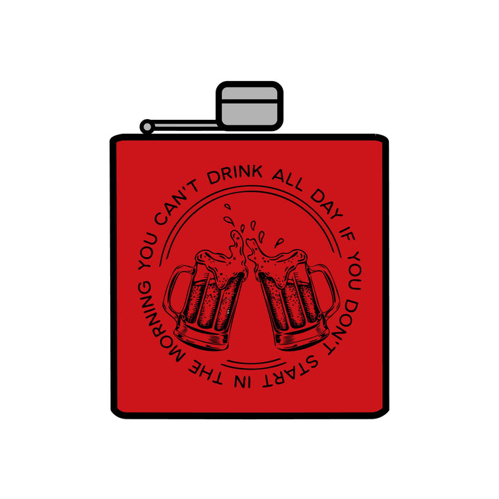 Can't Drink All Day - Stainless Steel Flask, 6oz