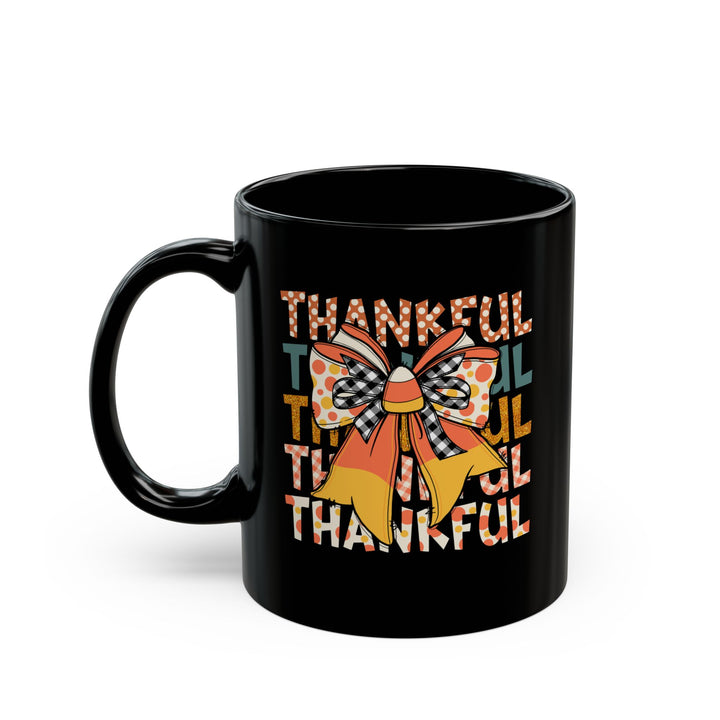 Thankful Bow - Black Mug (11oz, 15oz)