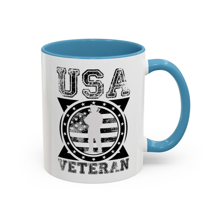 U.S.A. Veteran - Accent Coffee Mug (11, 15oz)