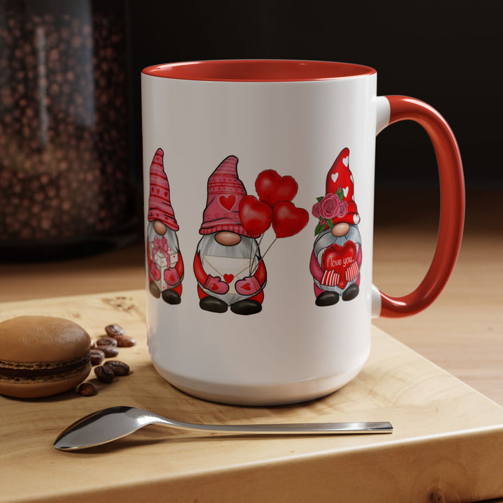 Valentine Gnomes - Accent Coffee Mug (11, 15oz)