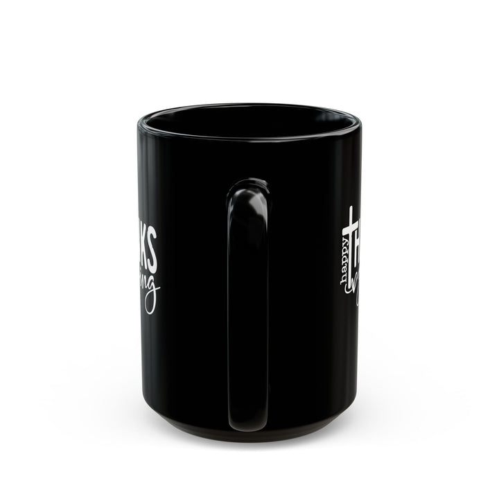 Thanksgiving Cross - Black Mug (11oz, 15oz)