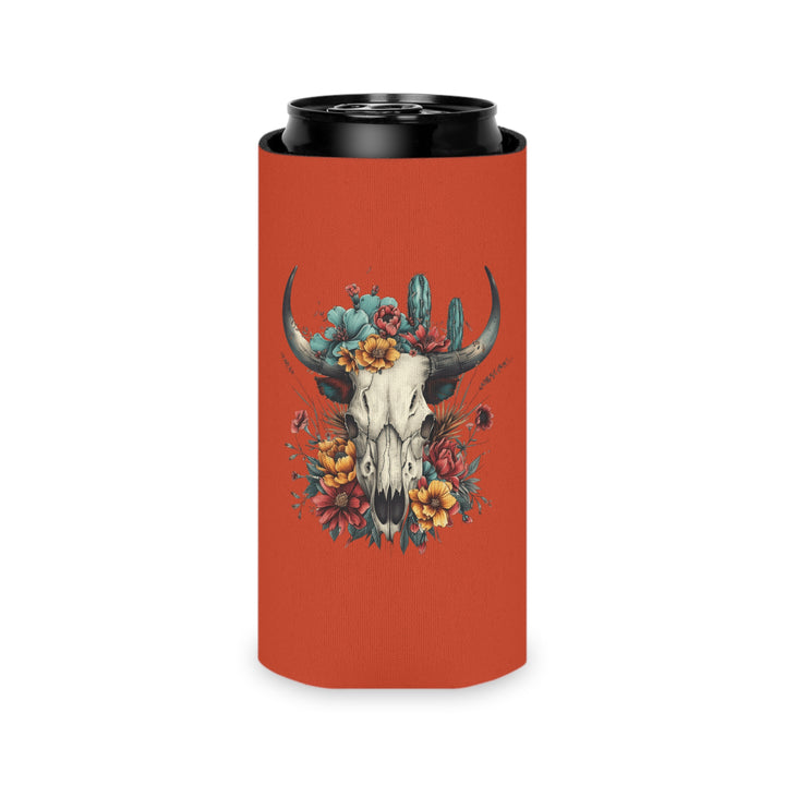 Bright And Flowery Skull - Can Cooler