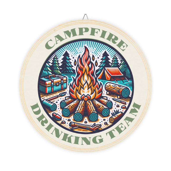 Campfire Drinking Team - Wood Signs