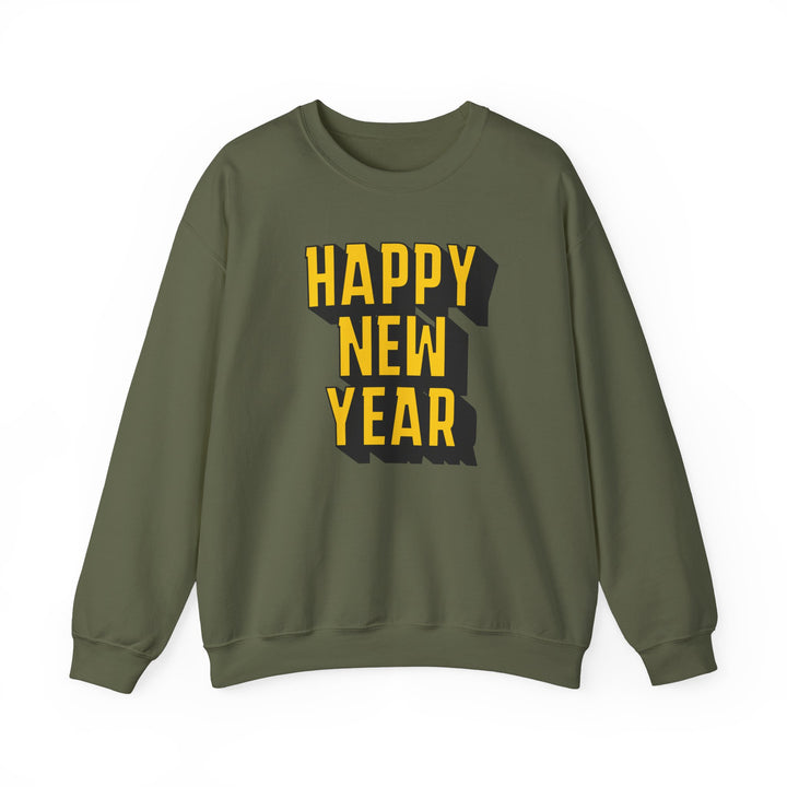 Block Happy New Year - Unisex Heavy Blend™ Crewneck Sweatshirt