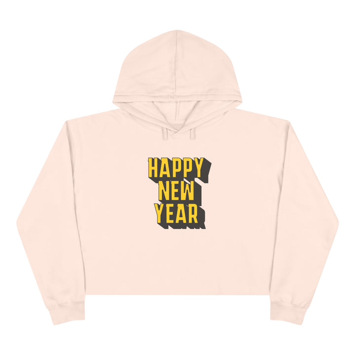 Block Happy New Year - Crop Hoodie