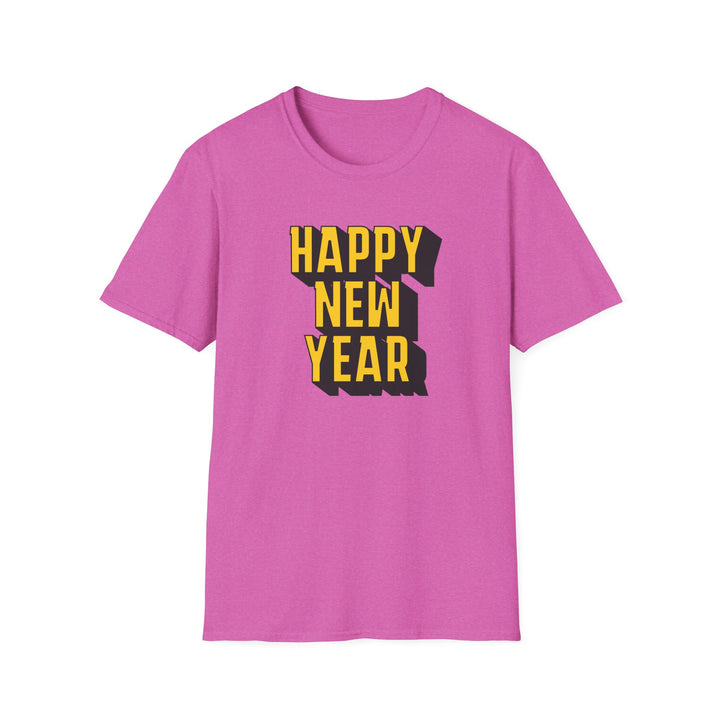 Block Happy New Year - Unisex Softstyle T-Shirt