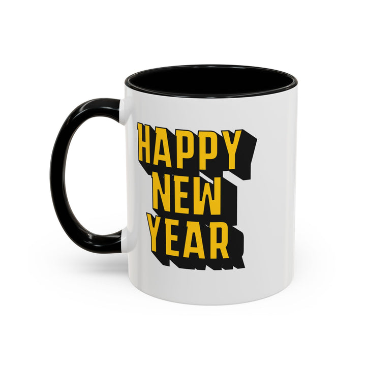 Block Happy New Year - Accent Coffee Mug (11, 15oz)