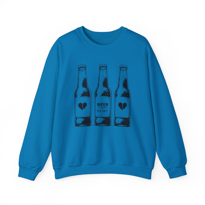 Beer Never Broke My Heart -Unisex Heavy Blend™ Crewneck Sweatshirt
