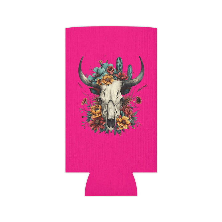 Bright And Flowery Skull - Can Cooler