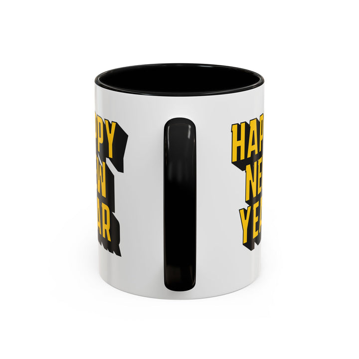 Block Happy New Year - Accent Coffee Mug (11, 15oz)