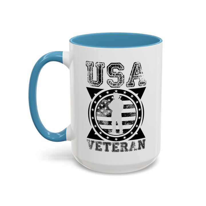 U.S.A. Veteran - Accent Coffee Mug (11, 15oz)