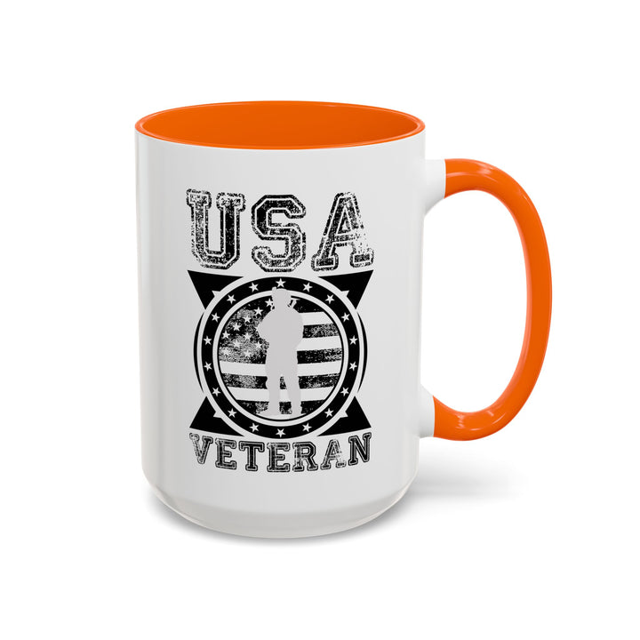 U.S.A. Veteran - Accent Coffee Mug (11, 15oz)