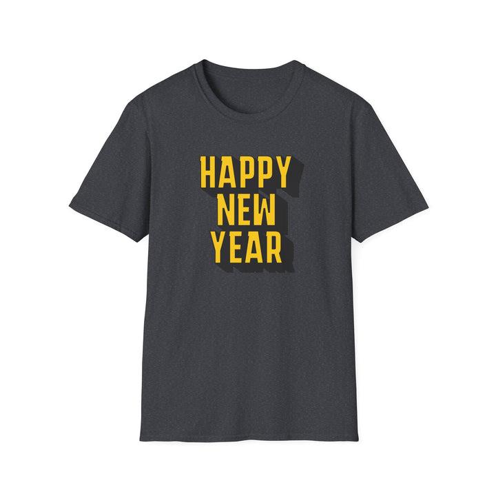 Block Happy New Year - Unisex Softstyle T-Shirt