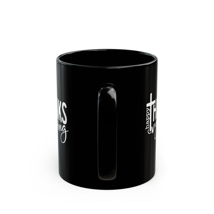 Thanksgiving Cross - Black Mug (11oz, 15oz)