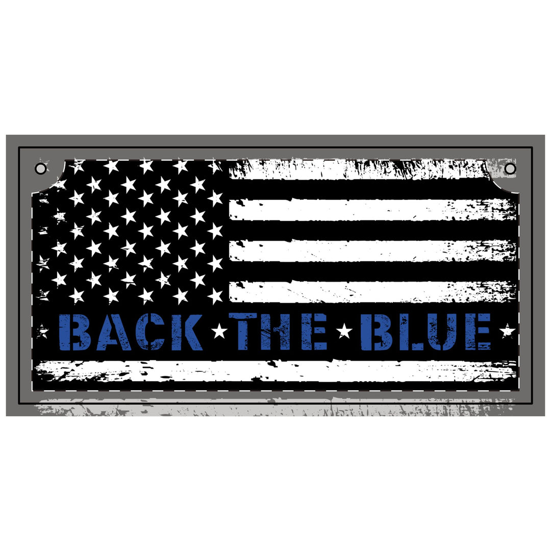 Back The Blue - Wood Panel Painting (Rectangular)