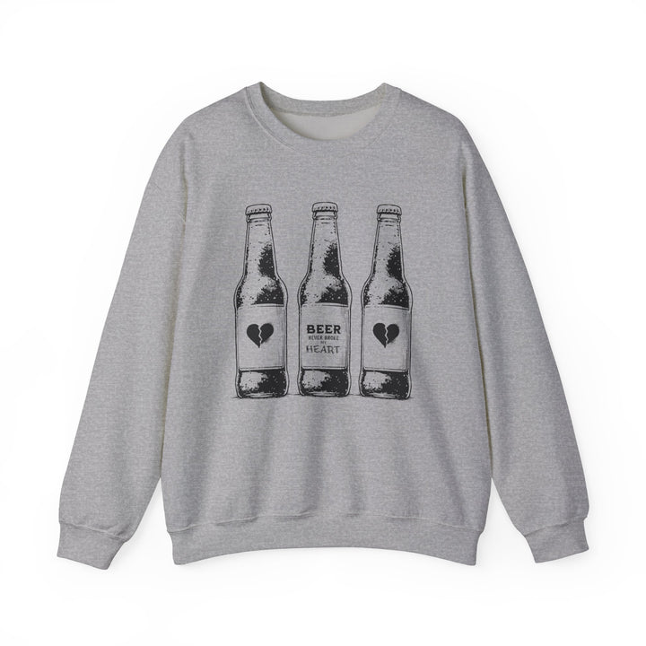 Beer Never Broke My Heart -Unisex Heavy Blend™ Crewneck Sweatshirt
