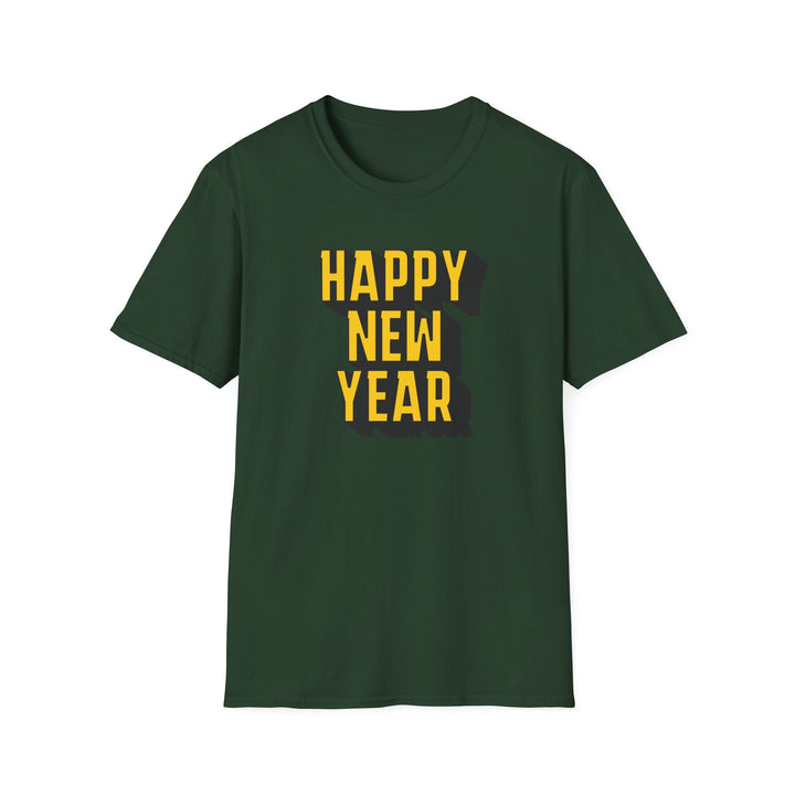 Block Happy New Year - Unisex Softstyle T-Shirt