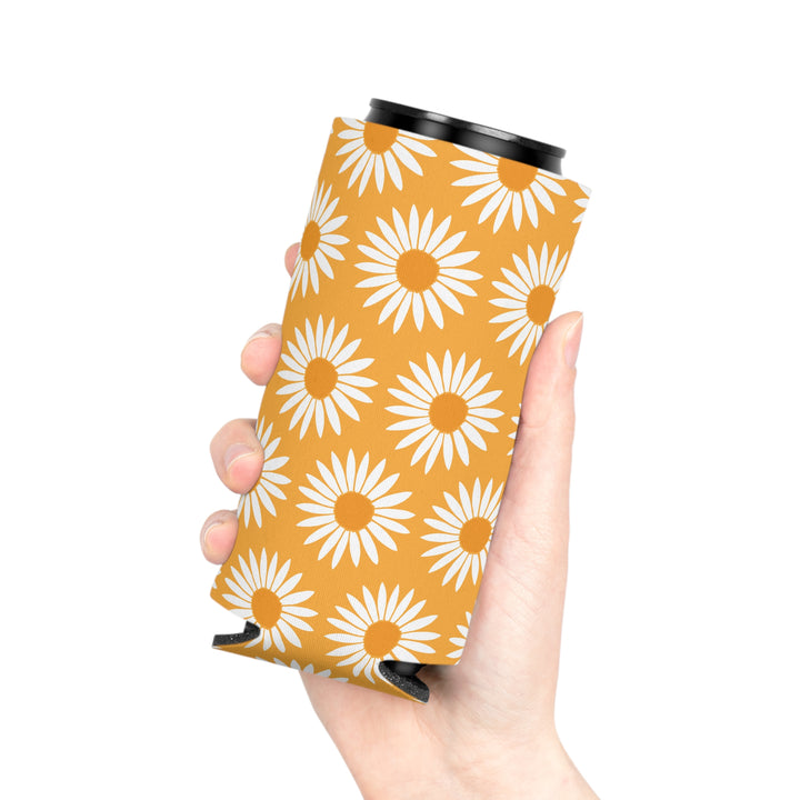 Yellow Sunflower Pattern - Can Cooler