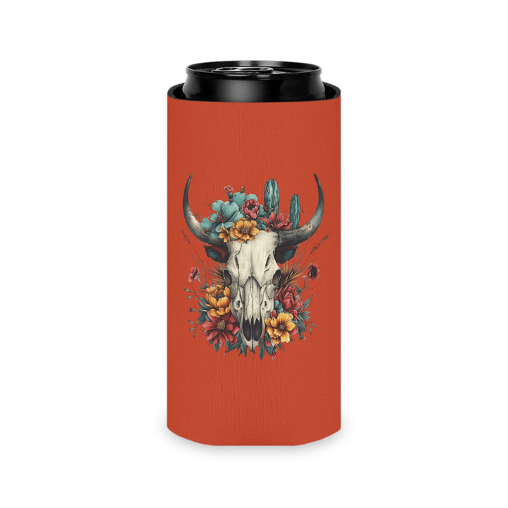 Bright And Flowery Skull - Can Cooler