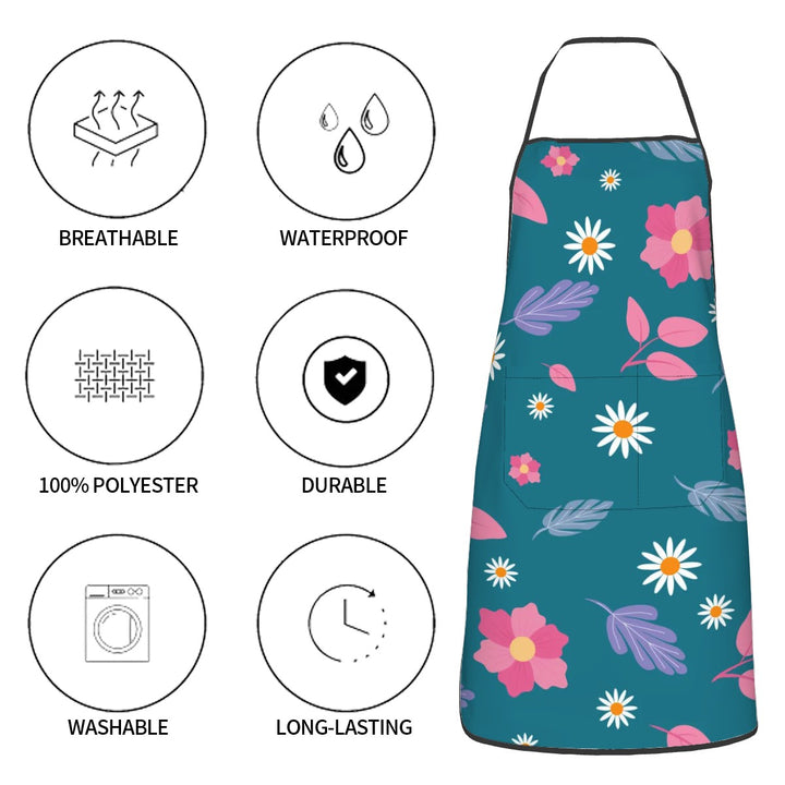 Bright Spring Pattern - Adult Apron with Pockets